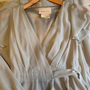 BHLDN Soft Green Chiffon Dress